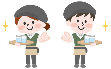 ファミレスの店員さんたち