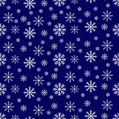 Seamless pattern with snowflakes. Christmas background. Vector illustration.	