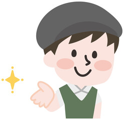 ファミレスの男性店員さん