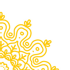 Obraz premium Golden mandala ornament corner border
