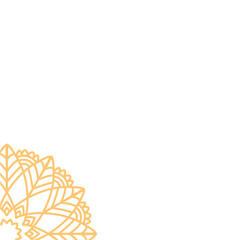 Obraz premium Golden mandala ornament corner border