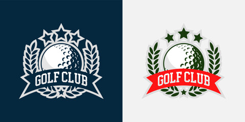 Golf logotype template. Modern logo and symbol of sport. Vintage and modern concept. Fit for apparel, brand, logo, symbol, banner, badge, emblem. High detail logo. Vector eps 10