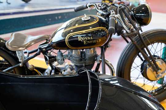 royal Enfield motorcycle sidecar retro black vintage indian motorbike ancient