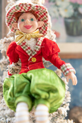 Dolls, gifts and decorations for Christmas and New Year's Eve items.