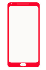 color smartphone mockup.. on white background. mobile phone icon on background 6