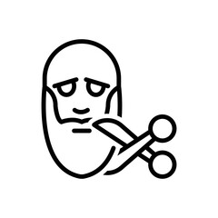 Black line icon for trim