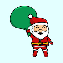 Vector illustration of santa claus on christmas event
