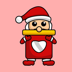 Vector illustration of santa claus on christmas event