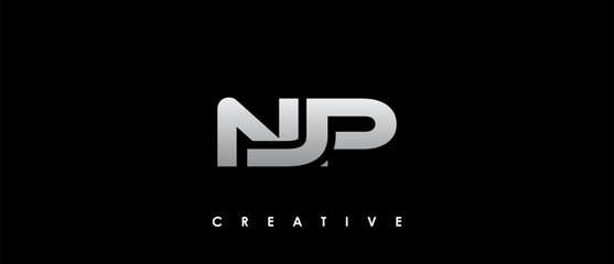 NJP Letter Initial Logo Design Template Vector Illustration