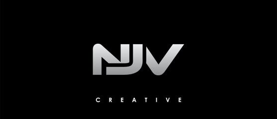 NJV Letter Initial Logo Design Template Vector Illustration