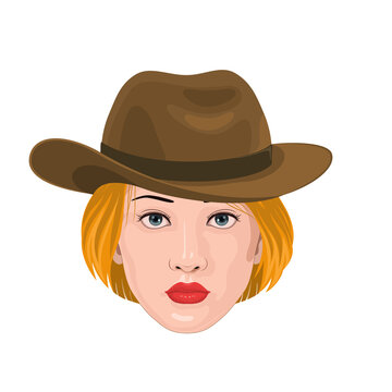 Woman Hat Illustration Transparent Background Cowboy Hat