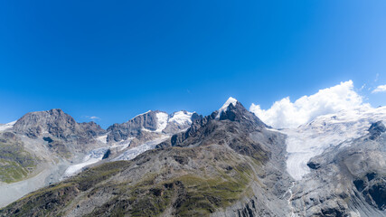 Alpine landscape in the Swiss high Alps