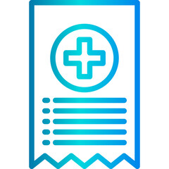 Bill blue outline icon