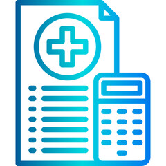 Fototapeta premium Budget blue outline icon