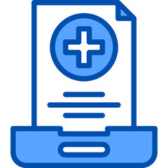 Archive blue outline icon