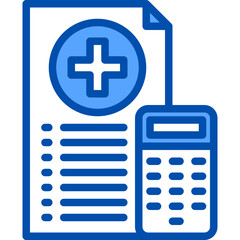 Fototapeta premium Budget blue outline icon