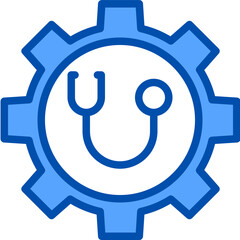 Config blue outline icon