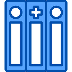 Folder blue outline icon