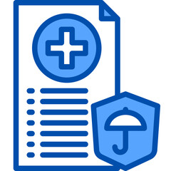 Fototapeta premium Insurance_1 blue outline icon