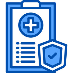 Obraz premium Insurance blue outline icon