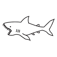 shark cartoon isolated on white