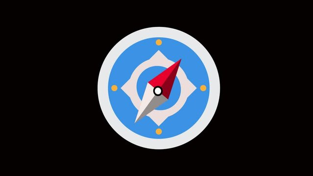 vector illustration of a compass