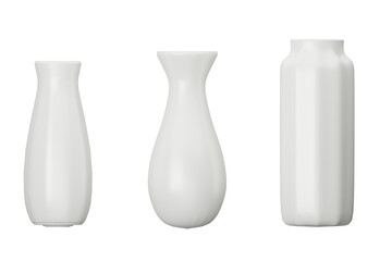 white vase isolated