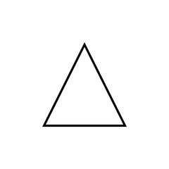 Triangle outlined shape icon 