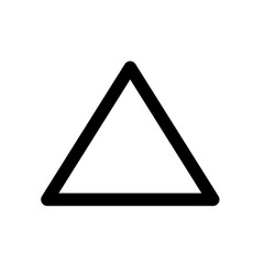 Triangle outlined shape icon 