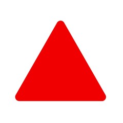 Triangle shape red icon 