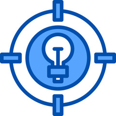 Bulb filled outline icon