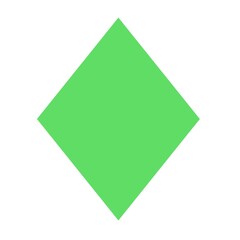 Rhombus shape green icon
