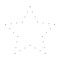 Fototapeta premium Star shape dotted icon vector symbol for creative graphic design ui element in a pictogram illustration