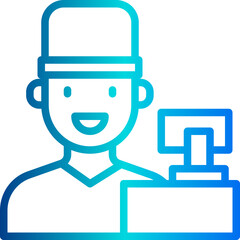 Cashier outline icon