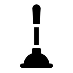 Plunger Tool Glyph Icon Vector