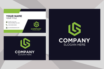 Letter LG logo suitable for company with business card template