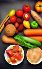 A picture of the food on the table. Ingredients. 