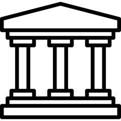 Fototapeta premium Museum outline icon