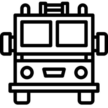 Fire Truck Outline Icon