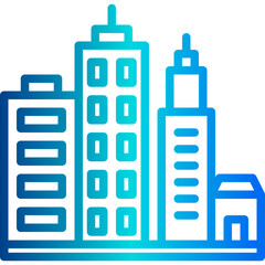 Obraz premium Cityscape outline icon