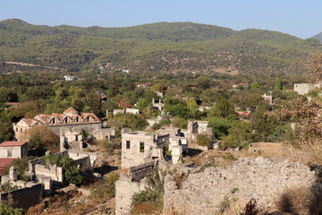 Abandoned village in Turkey. Fethiye Kayakoy