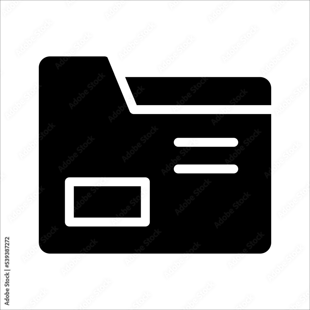 Sticker folder icon vector design element, on white background.