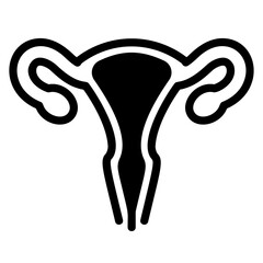 glyph, silhouette, fill, gynecology icon