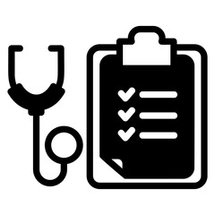  glyph, silhouette, fill, health,medical,patient,examination,checkup icon