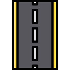 Road blue outline icon