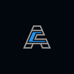 abstract letter a and c combination logo