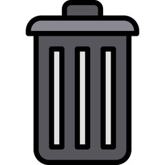 Trash blue outline icon