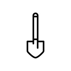 Shovel line icon illustration. icon illustration related to park, fall. Simple vector design editable