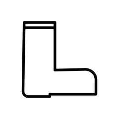 garden boot shoes line icon illustration. icon illustration related to park. Simple vector design editable