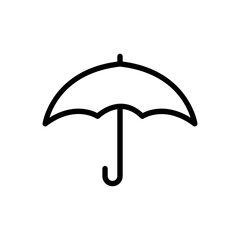 Umbrella line icon illustration. icon illustration related to Rainy season. Simple vector design editable